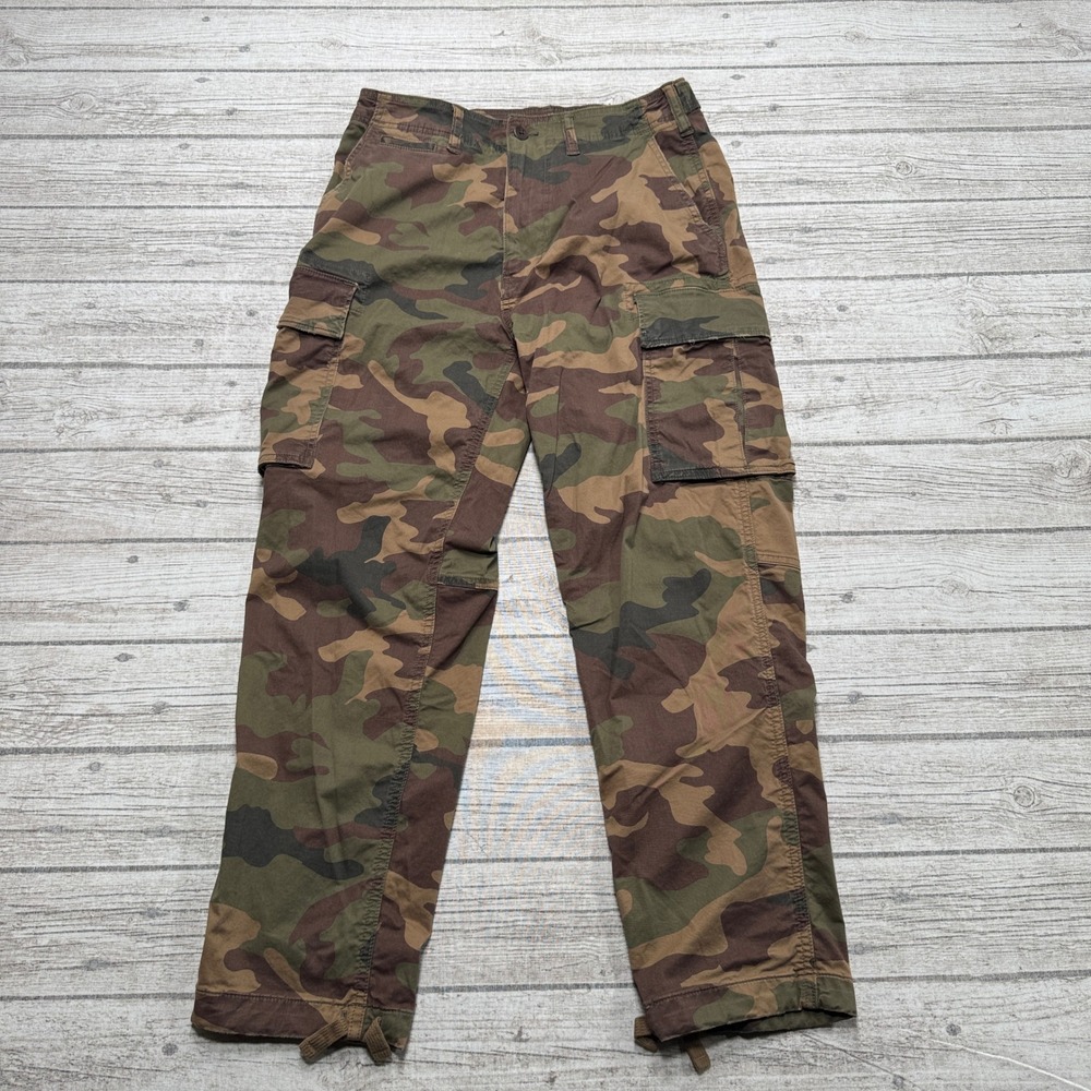 American Eagle Cargo Pants Men's 30x30 Camo Green Brown Straight Hunting Outdoor